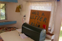 a small room in a trailer